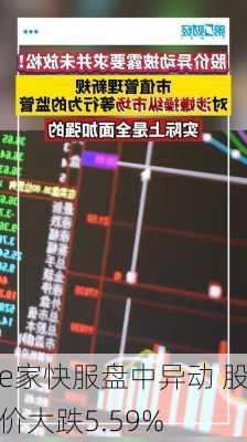 e家快服盘中异动 股价大跌5.59%