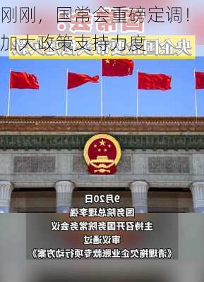 刚刚，国常会重磅定调！加大政策支持力度