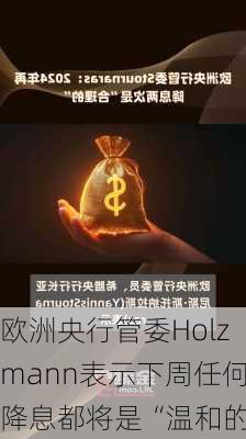 欧洲央行管委Holzmann表示下周任何降息都将是“温和的”