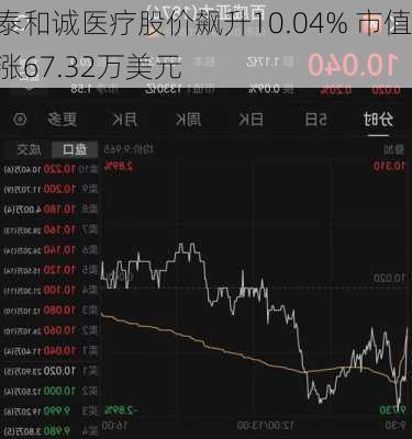 泰和诚医疗股价飙升10.04% 市值涨67.32万美元