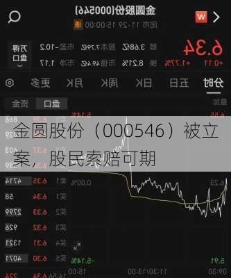 金圆股份（000546）被立案，股民索赔可期