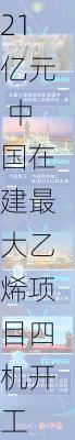 总投资521亿元 中国在建最大乙烯项目四机开工