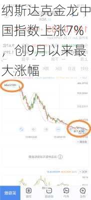 纳斯达克金龙中国指数上涨7%，创9月以来最大涨幅